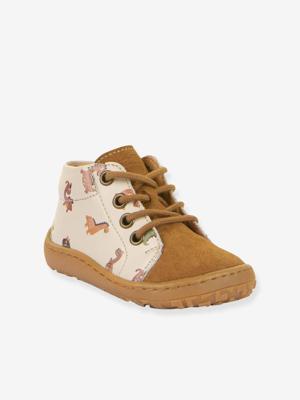 Baby jongen Schoenen voor het leren blootsvoets BAREFOOT FIRST STEP VETERS Froddo karamel