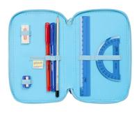 Driedubbele Pennenzak Lilo & Stitch Happy Hemelsblauw 12,5 x 19,5 x 5,5 cm 37 Onderdelen - thumbnail