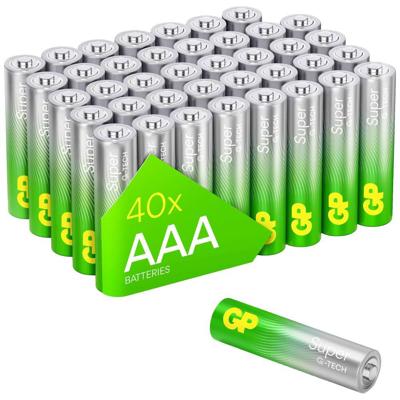 GP GP24A-40 Super G-Tech 1.5V AAA Alkaline batterijen (40 stuks) GP GP24A-40 Super G-Tech 1.5V AAA Alkaline batterijen (40 stuks)