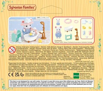 Sylvanian Families familie Marshmallow muis badtijd broer en zus Sylvanian Families familie Marshmallow muis badtijd broer en zus