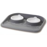 Savic butler voerbak en drinkbak met plateau en antislip voetjes - thumbnail