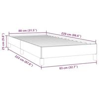 Bedframe zonder matras 80x220 cm fluweel donkergrijs - thumbnail