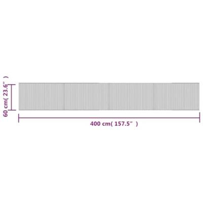 VidaXL Vloerkleed rechthoekig 60x400 cm bamboe donkerbruin