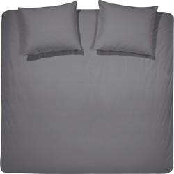 Cinderella dekbedovertrek Uni flanel- antraciet - 240x200/220 cm - Leen Bakker