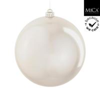 Mica Decorations Kerstbal Onbreekbaar 20 cm Crème Parelmoer - thumbnail