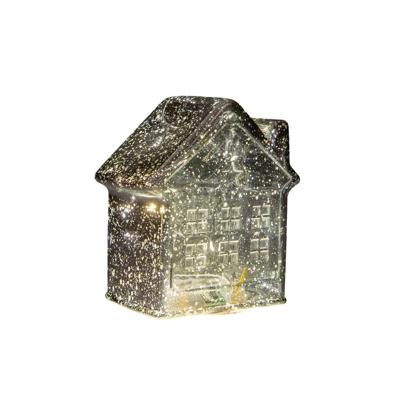 Huisje glas LED 12,5x7,5 antraciet Anna's Collection - Annas collection