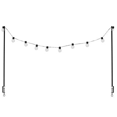 Esschert Design Tafelklem met Solar Lampjes Zwart