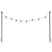 Esschert Design Tafelklem met Solar Lampjes Zwart - thumbnail