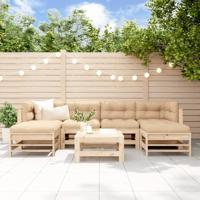 7-delige Loungeset massief grenenhout - thumbnail