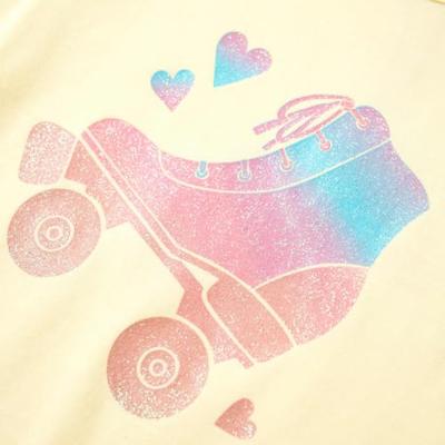 Kindershirt rolschaats 92 zachtgeel