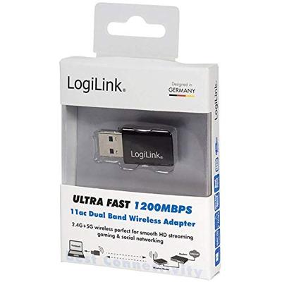 LogiLink Wireless AC 1200 Mbps Dual Band USB Adapter WiFi-stick USB-A 3.2 Gen 1 1200 MBit/s