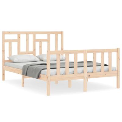 Bedframe zonder matras massief grenenhout 140x190 cm