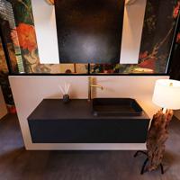 Badkamermeubelset Mondiaz Erin 120 cm met 1 Lade met RIDGE Wastafel Rechts Urban met 1 kraangat Greeploos Mat Urban - thumbnail