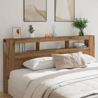 Hoofdeinde met LED 220x18,5x103,5 cm hout artisanaal eikenkleur - thumbnail