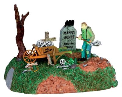 Lemax igor the grave digger bewegend tafereel Spooky Town 2014