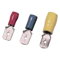 Intercable 180839 Platte stekker (male) Insteekbreedte: 4.80 mm Insteekdikte: 0.80 mm Deels geïsoleerd Rood 1 stuk(s) - thumbnail