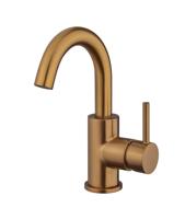 Opbouw Wastafelkraan Wiesbaden Caral Met Draaibare Uitloop Geborsteld Brons Koper - thumbnail