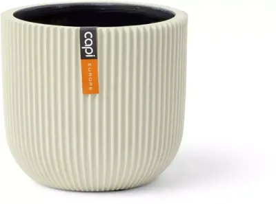 Pot bol Groove H15.3 cm beige bloembpot Capi Europe - Capi europe