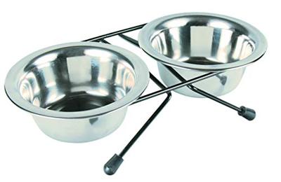 TRIXIE VOER / WATERBAK-SET RVS / METAAL 2X750 ML 4 ST
