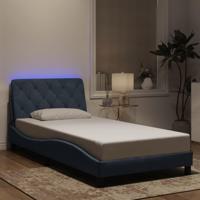 Bedframe met LED zonder matras fluweel donkergrijs 100x203 cm - thumbnail