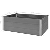 Plantenbak verhoogd 150x100x54 cm HKC grijs - thumbnail