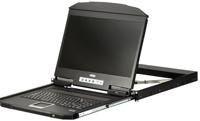 ATEN 1U Ultra Korte Diepte Enkelvoudige Rail Breedbeeld LCD-console (USB / VGA) - thumbnail