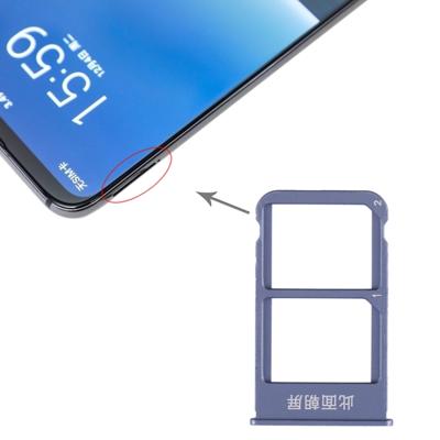 SIMKAARTHOUDER + SIMKAARTHOUDER voor Meizu 16 plus (blauw)