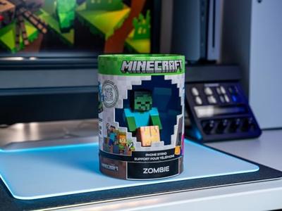 Minecraft Zombie Holdems Cable Guys Mini Device Holder and Phone Stand 11cm - thumbnail