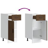 Onderkast "Porto" bewerkt hout bruin eikenkleur - thumbnail