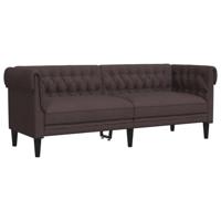 2-delige Loungeset stof donkerbruin - thumbnail