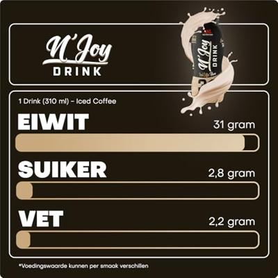 XXL Nutrition n'joy protein drink vanille pet flesje (6x 310ml)