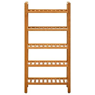 VidaXL Schoenenrek met 5 schappen 50x27x100 cm massief eikenhout