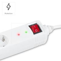 Hama Stekkerdoos 6-voudig Overspanningsbeveiliging Schakelaar 1,4 M Wit - thumbnail