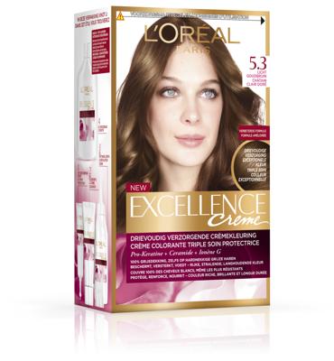 L'Oréal Paris Excellence 5.3 Licht Goudbruin L'Oréal Paris Excellence 5.3 Licht Goudbruin