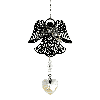 Engel met Regenboogkristalhartje - thumbnail