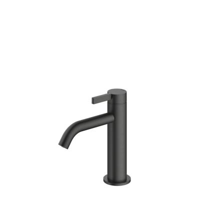 Hotbath Ace - Wastafelmengkraan - zonder Waste - Laag - Geborsteld Zwart PVD - Opbouw - Messing - V01