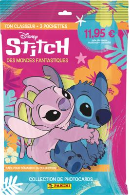 Starter Pack - PANINI - STITCH PHOTOCARDS - Raccoglitore + 3 tasche - 15 carte