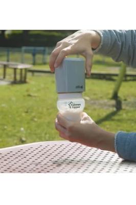 Draagbare elektrische flessenwarmer TOMMEE TIPPEE LetsGo grijs