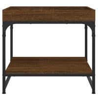 Salontafel 49,5x49,5x45 cm bewerkt hout bruineikenkleurig - thumbnail