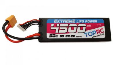 TRC Car Lipo 50c 22,2 volt 4500mah met XT90 stekker TRC Car Lipo 50c 22,2 volt 4500mah met XT90 stekker