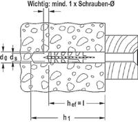 Fischer 50126 S 8 DP Spreidplug 40 mm 8 mm 200 stuk(s) - thumbnail