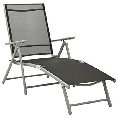 3-delige Loungeset textileen en aluminium zilverkleurig - thumbnail