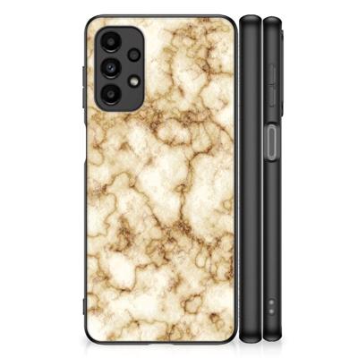 Samsung Galaxy A13 4G Marmeren Print Telefoonhoesje Marmer Goud Samsung Galaxy A13 4G Marmeren Print Telefoonhoesje Marmer Goud