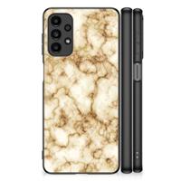 Samsung Galaxy A13 4G Marmeren Print Telefoonhoesje Marmer Goud - thumbnail