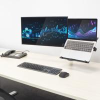 ACT Connectivity Monitorarm met laptophouder, 1 scherm bevestiging - thumbnail