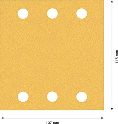 Bosch Accessories EXPERT C470 2608900893 Oscillerend schuurpapier Geperforeerd Korrelgrootte (num) 120 (l x b) 115 mm x 107 mm 10 stuk(s)