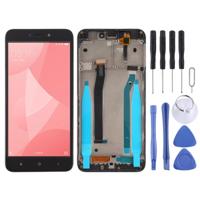 LCD-scherm en digitizer volledige assemblage met frame voor Xiaomi Redmi 4X (zwart) - thumbnail