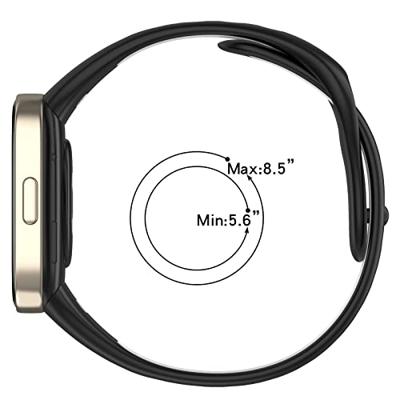 Siliconen sportband - Zwart met rood - Xiaomi Redmi Watch 3
