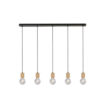 Searchlight Houten plafondlampSpinny 5-lichts - 50212-5NA