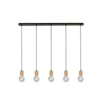 Searchlight Houten plafondlampSpinny 5-lichts - 50212-5NA - thumbnail